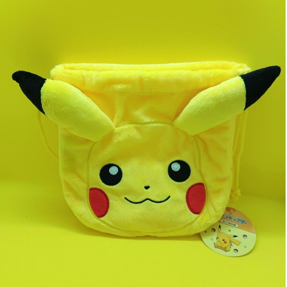 Pokemon Pikachu yellow drawstring bag
